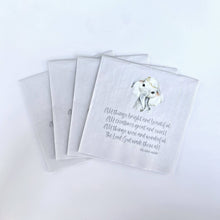 Load image into Gallery viewer, All Things Bright Napkins | Elephant Christening Scripture
