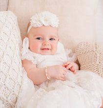 Load image into Gallery viewer, 14K Gold Baptism to Bride Cross Bracelet Baby Baptism Gift
