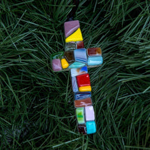 Load image into Gallery viewer, Healed Christian Support Gift USA  Handmade Glass Cross 4465