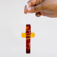 Load image into Gallery viewer, 50th Anniversary Gift USA Handmade Glass Cross 4407