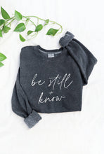 Load image into Gallery viewer, BE STILL AND KNOW Mineral Graphic Sweatshirt: VINTAGE MAROON / XL