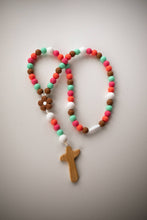 Load image into Gallery viewer, Flower Baby Rosary | Girl Baptism Gift | Christening Gift: Aqua