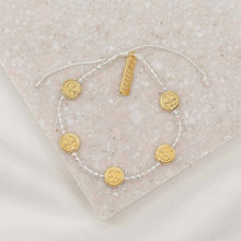 Load image into Gallery viewer, Gratitude Crystal Blessing Bracelet: Crystal Gold