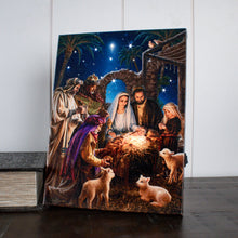 Load image into Gallery viewer, Mini Lit Easel Back - THE NATIVITY