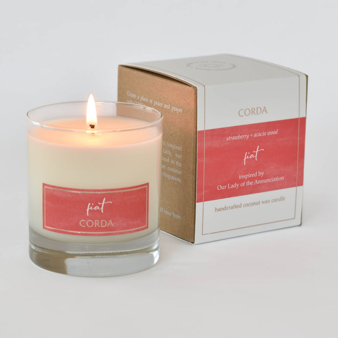 Fiat | Our Lady of the Annunciation | Strawberries + Acacia Wood