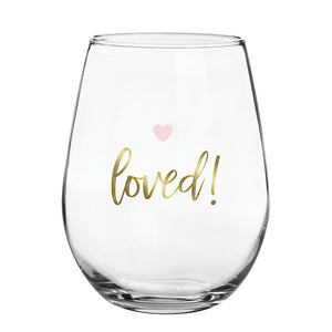 Stemless Wine Glass - Loved