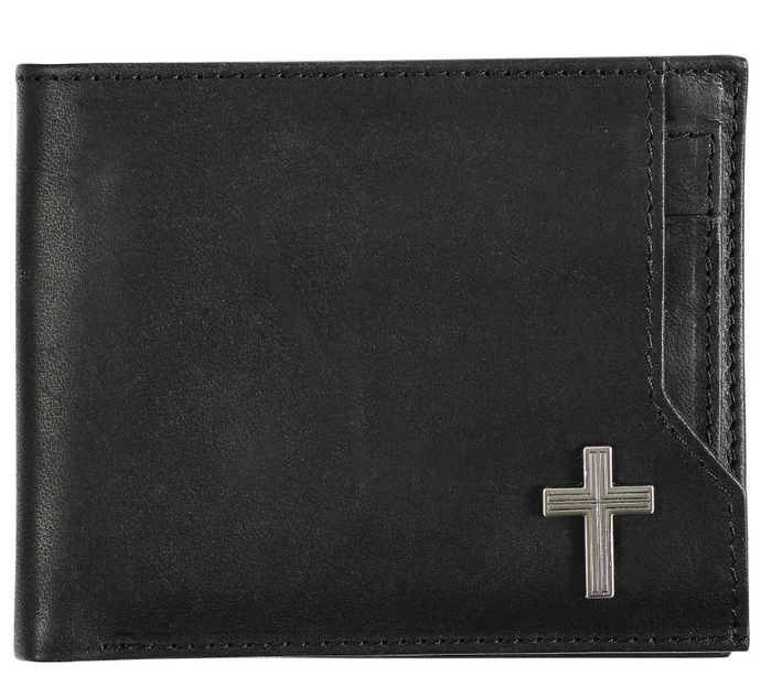 Silver Cross Black Genuine Leather Wallet