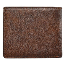 Load image into Gallery viewer, Strong and Courageous Two-tone Brown Full Grain Leather Wallet - Joshua 1:9