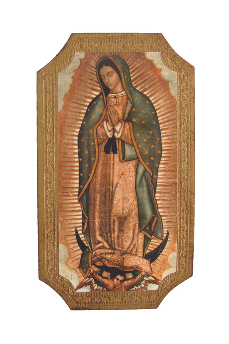 Our Lady of Guadalupe Florentine Plaque 5x9