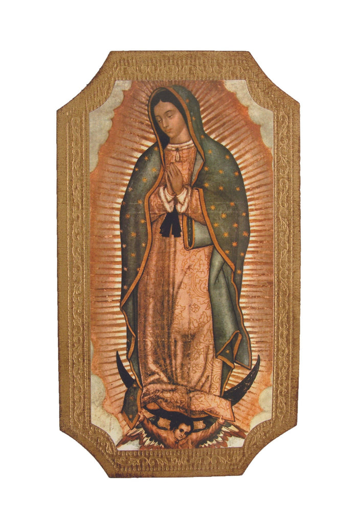 Our Lady of Guadalupe Florentine Plaque 5x9
