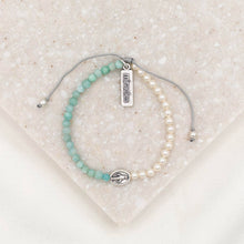 Load image into Gallery viewer, Mother Mary, Mother Me Blessing Bracelet - Silver: Amazonite