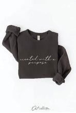Load image into Gallery viewer, CREATED WITH A PURPOSE Graphic Sweatshirt: VINTAGE WHITE LONG SLEEVE / M