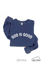 Load image into Gallery viewer, GOD IS GOOD PUFF Graphic Sweatshirt: DARK GREY / XL