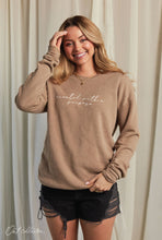 Load image into Gallery viewer, CREATED WITH A PURPOSE    Mineral Graphic Sweatshirt: WHITE DOVE / L