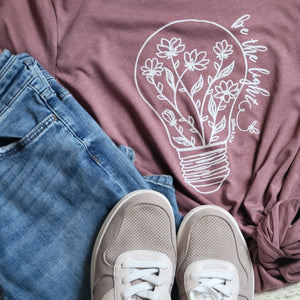 Be The Light Women's T-Shirt: S / Heather Clay