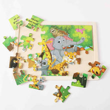 Load image into Gallery viewer, Puzzle Wood Jigsaw Jungle: Multicolored / Wood
