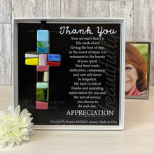 Load image into Gallery viewer, Thank You Inspirational Gift USA Handmade Glass Cross 4470
