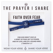 Load image into Gallery viewer, FAITH OVER FEAR Bracelet, Christian Cord Bracelet | Military