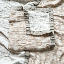 Load image into Gallery viewer, Luxury Double Sided Muslin Blanket: Holy Family Hearts