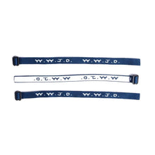 Load image into Gallery viewer, WWJD Woven Bracelet, Delta Blue