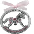 Pink Rocking Horse Crib Medal