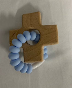 Wood Cross Silicon Teether