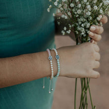 Load image into Gallery viewer, Mother Mary, Mother Me Blessing Bracelet - Silver: Amazonite