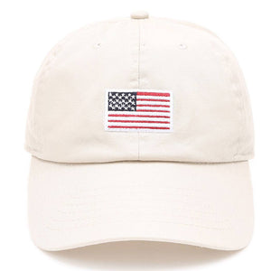 American Flag Patched Cotton Baseball Cap: ROYAL BLUE / ONE SIZE