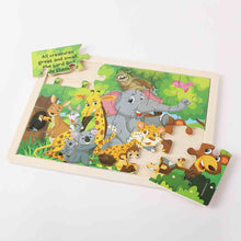 Load image into Gallery viewer, Puzzle Wood Jigsaw Jungle: Multicolored / Wood