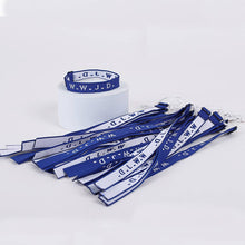 Load image into Gallery viewer, WWJD Woven Bracelet, Royal Blue