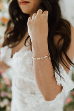 Load image into Gallery viewer, 14K Gold Baptism to Bride Cross Bracelet Baby Baptism Gift
