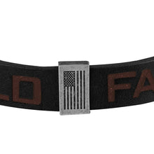 Load image into Gallery viewer, HOLD FAST Mens Bracelet Flag Snap Black: Black