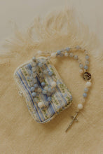 Load image into Gallery viewer, Blue Floral Rosary Pouch