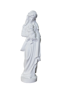 Madonna & Child Statue in simple white 6.25"