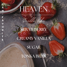Load image into Gallery viewer, Heaven | Pink Sugar &amp; Vanilla | 9 oz. Clear Jar Soy Candle: Natural Wood Lid