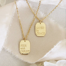 Load image into Gallery viewer, Saved by Grace Necklace, Ephesians 2:8: Yellow Gold