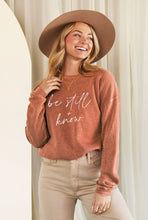 Load image into Gallery viewer, BE STILL AND KNOW Mineral Graphic Sweatshirt: WHITE DOVE / XL