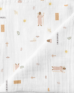 Catholic Muslin Swaddle Baby Blanket: Our Lady of Guadalupe