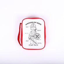 Load image into Gallery viewer, Bible Cover Canvas Washable Armor Of God S: Red, White / Canvas, Polyester