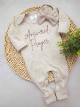 Load image into Gallery viewer, Answered Prayer Long Seeve Onesie | Oatmeal