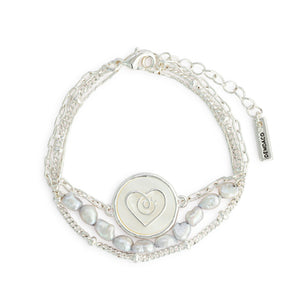 Grateful Heart Mother of Pearl Bracelet