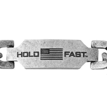 Load image into Gallery viewer, HOLD FAST Mens Bracelet Hold Fast Flag: Burnished Silver