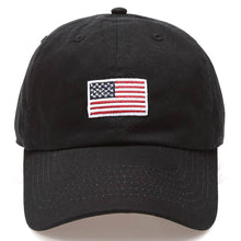 Load image into Gallery viewer, American Flag Patched Cotton Baseball Cap: ROYAL BLUE / ONE SIZE