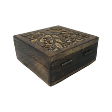 Load image into Gallery viewer, Hand-Carved Wood "Tree of Life" Hinged BOX ONLY Family Gift