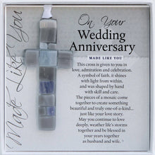 Load image into Gallery viewer, Wedding Anniversary Gift USA Handmade Glass Cross 4491
