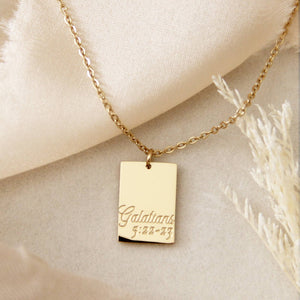 Fruit of the Spirit Necklace, Galatians 5:22-23: Yellow Gold