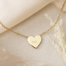 Load image into Gallery viewer, Daughter, Heir Heart Necklace, Romans 8:16-17: Yellow Gold