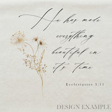 Load image into Gallery viewer, Tea Towel - Ecclesiastes 3 | Housewarming Gift: Natural