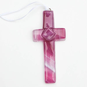 Prayer For Cure Cancer Support Gift USA Handmade Glass 4410