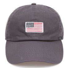 Load image into Gallery viewer, American Flag Patched Cotton Baseball Cap: ROYAL BLUE / ONE SIZE